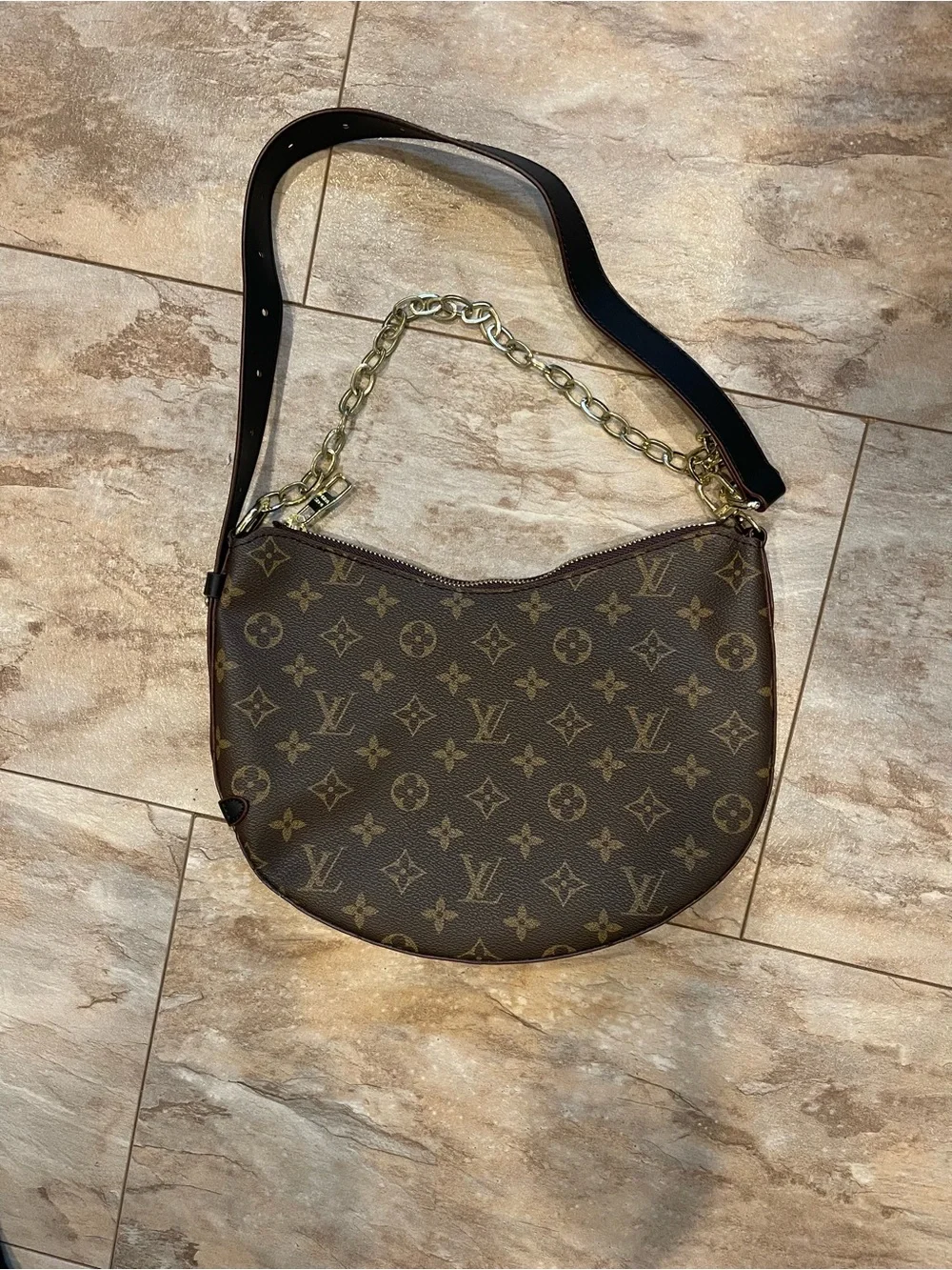 Brown hobo mono purse